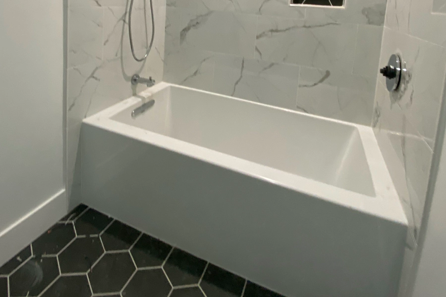 bath tub installation